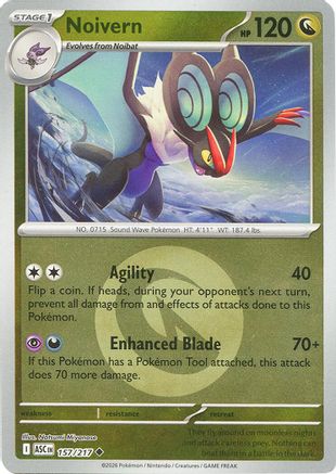 Noivern (Energy Symbol Pattern) (157/null) - Reverse Holofoil [ME Ascended Heroes] - ME: Ascended Heroes - Card Brawlers | Quebec | Canada |