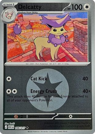 Delcatty (Energy Symbol Pattern) (166/null) - Reverse Holofoil [ME Ascended Heroes] - ME: Ascended Heroes - Card Brawlers | Quebec | Canada |