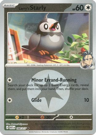 Larry's Starly (Energy Symbol Pattern) (168/null) - Reverse Holofoil [ME Ascended Heroes]