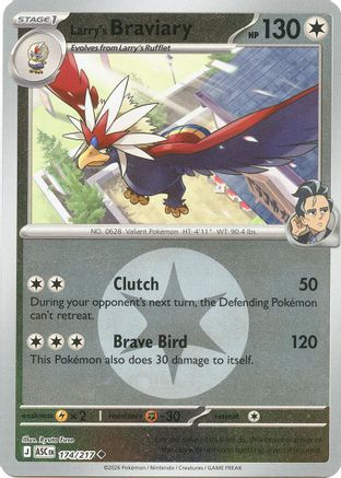 Larry's Braviary (Energy Symbol Pattern) (174/null) - Reverse Holofoil [ME Ascended Heroes] - ME: Ascended Heroes - Card Brawlers | Quebec | Canada |