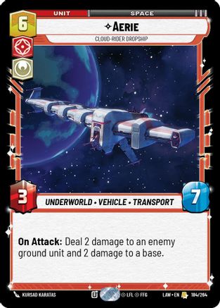 Aerie - Cloud-Rider Dropship (184/264) - A Lawless Time - A Lawless Time - Card Brawlers | Quebec | Canada |