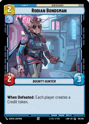Rodian Bondsman (116/264) - A Lawless Time - A Lawless Time - Card Brawlers | Quebec | Canada |