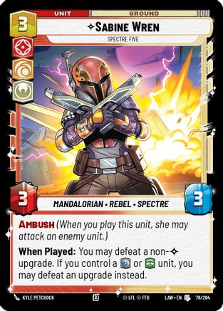 Sabine Wren - Spectre Five (78/264) - A Lawless Time - A Lawless Time - Card Brawlers | Quebec | Canada |