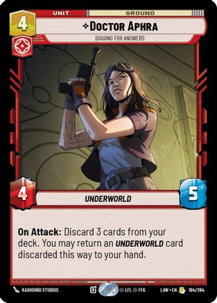 Doctor Aphra - Digging for Answers (194/264) - A Lawless Time - A Lawless Time - Card Brawlers | Quebec | Canada |