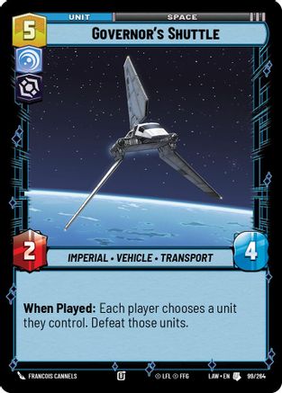Governor's Shuttle (99/264) - A Lawless Time - A Lawless Time - Card Brawlers | Quebec | Canada |