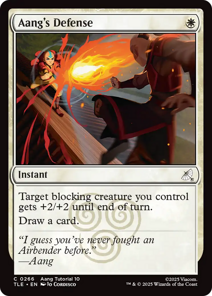 Aang's Defense (0266) [Avatar: The Last Airbender: Eternal-Legal] - Magic: The Gathering - Card Brawlers | Quebec | Canada |