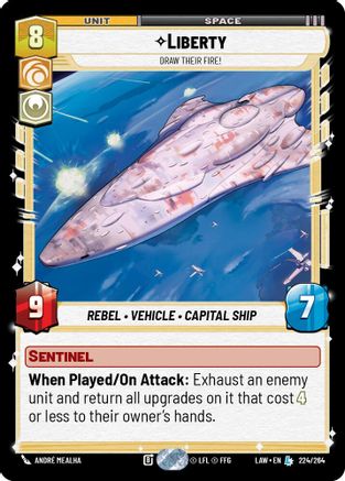 Liberty - Draw Their Fire! (224/264) - A Lawless Time - A Lawless Time - Card Brawlers | Quebec | Canada |