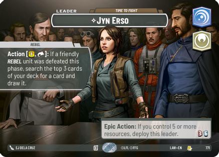 Jyn Erso - Time to Fight (Showcase) (5/264) - A Lawless Time Foil - A Lawless Time - Card Brawlers | Quebec | Canada |