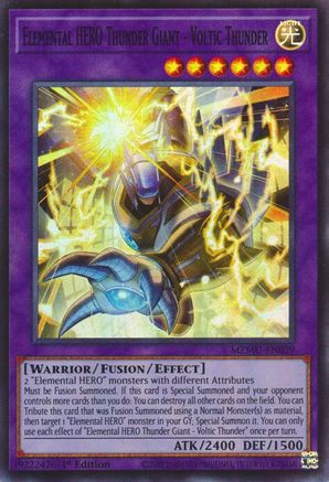 Elemental HERO Thunder Giant - Voltic Thunder [MZMU-EN029] Super Rare - Maze of Muertos - Card Brawlers | Quebec | Canada |