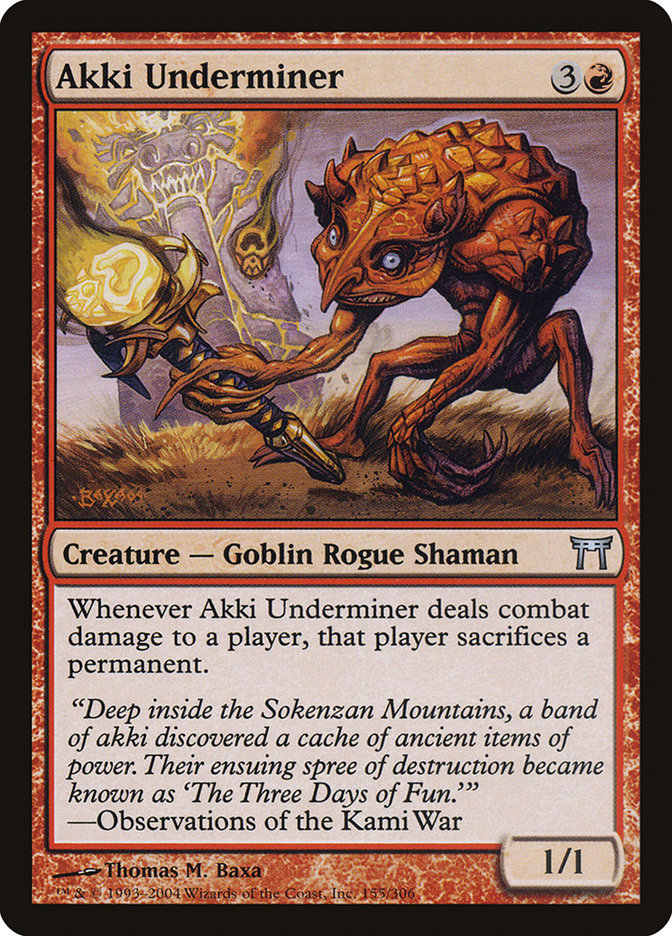Akki Underminer [Champions of Kamigawa] - Magic: The Gathering - Card Brawlers | Quebec | Canada |