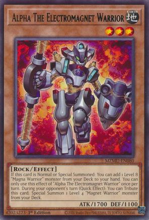 Alpha The Electromagnet Warrior [MZMU-EN080] Rare - Maze of Muertos - Card Brawlers | Quebec | Canada |