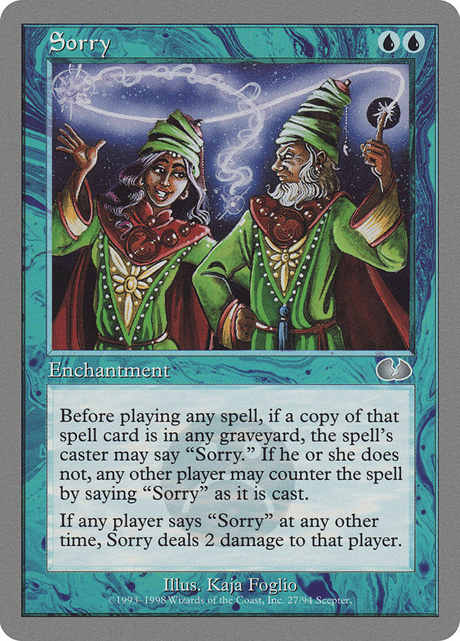 Sorry [Unglued] - Magic: The Gathering - Card Brawlers | Quebec | Canada |
