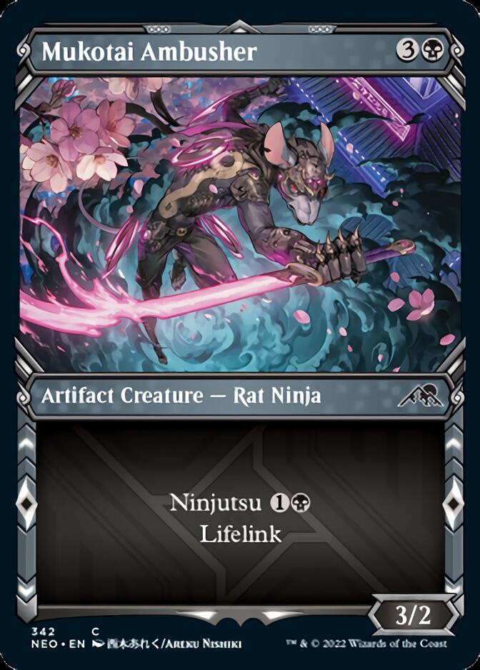 Mukotai Ambusher (Showcase Ninja) [Kamigawa: Neon Dynasty] - Magic: The Gathering - Card Brawlers | Quebec | Canada |