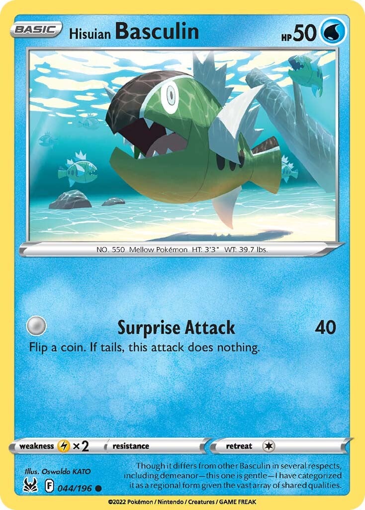 Hisuian Basculin (044/196) [Sword & Shield: Lost Origin] - Pokémon - Card Brawlers | Quebec | Canada |