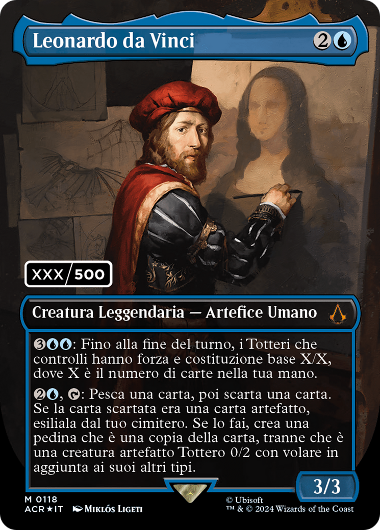 Leonardo da Vinci (Italian) (Serial Numbered) [Assassin's Creed] - Magic: The Gathering - Card Brawlers | Quebec | Canada |