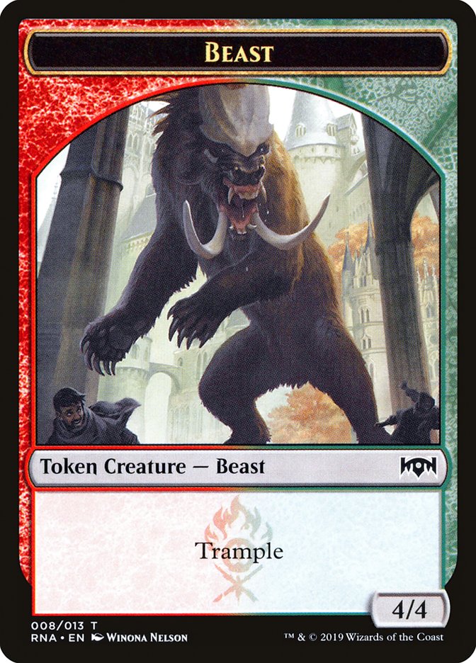 Beast Token [Ravnica Allegiance Tokens] - Magic: The Gathering - Card Brawlers | Quebec | Canada |