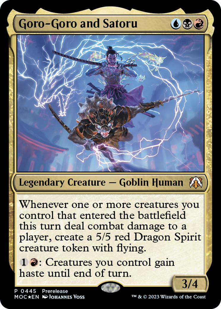 Goro-Goro and Satoru [March of the Machine Commander Prerelease Promos] - Magic: The Gathering - Card Brawlers | Quebec | Canada |