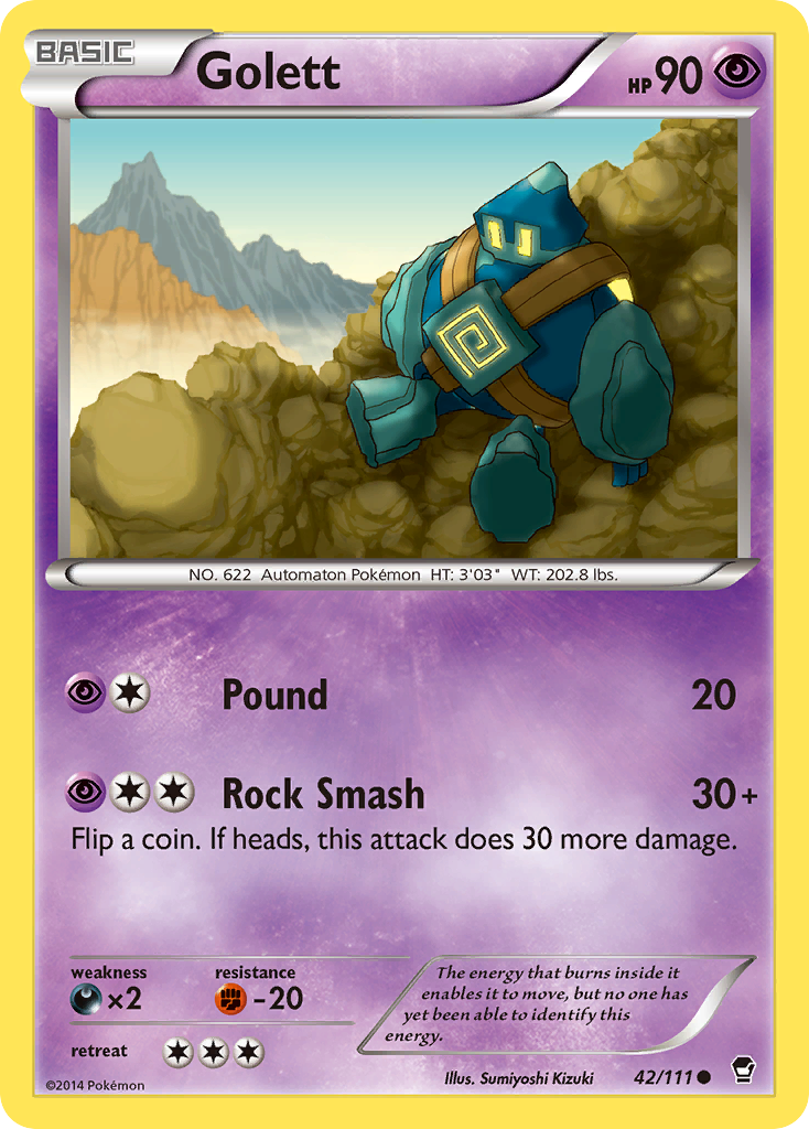 Golett (42/111) [XY: Furious Fists] - Pokémon - Card Brawlers | Quebec | Canada |