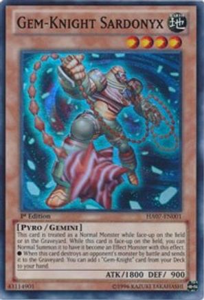 Gem-Knight Sardonyx [HA07-EN001] Super Rare - Yu-Gi-Oh! - Card Brawlers | Quebec | Canada |