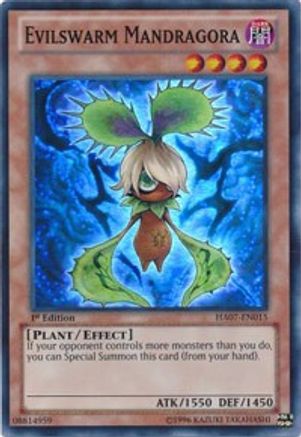 Evilswarm Mandragora [HA07-EN015] Super Rare - Yu-Gi-Oh! - Card Brawlers | Quebec | Canada |