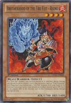 Confrérie du Poing de Feu - Rhino [LTGY-EN028] Rare 
