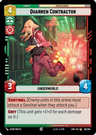 Quarren Contractor (60/264) - A Lawless Time - A Lawless Time - Card Brawlers | Quebec | Canada |