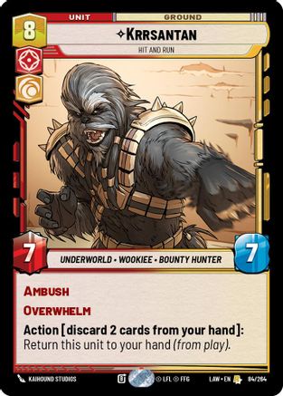 Krrsantan - Hit and Run (84/264) - A Lawless Time - A Lawless Time - Card Brawlers | Quebec | Canada |