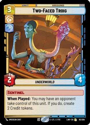 Two-Faced Troig (92/264) - A Lawless Time - A Lawless Time - Card Brawlers | Quebec | Canada |