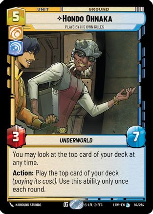 Hondo Ohnaka - Plays By His Own Rules (94/264) - A Lawless Time - A Lawless Time - Card Brawlers | Quebec | Canada |