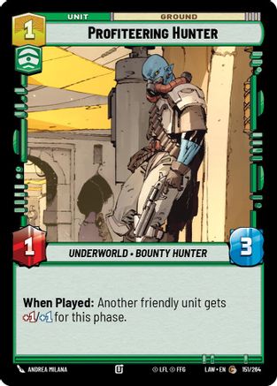 Profiteering Hunter (151/264) - A Lawless Time - A Lawless Time - Card Brawlers | Quebec | Canada |