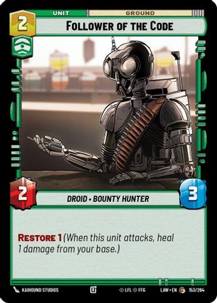 Follower of the Code (153/264) - A Lawless Time - A Lawless Time - Card Brawlers | Quebec | Canada |