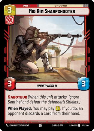 Mid Rim Sharpshooter (193/264) - A Lawless Time - A Lawless Time - Card Brawlers | Quebec | Canada |