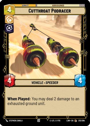 Cutthroat Podracer (213/264) - A Lawless Time - A Lawless Time - Card Brawlers | Quebec | Canada |