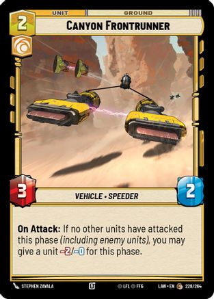 Canyon Frontrunner (228/264) - A Lawless Time - A Lawless Time - Card Brawlers | Quebec | Canada |