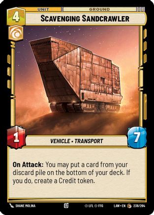 Scavenging Sandcrawler (238/264) - A Lawless Time - A Lawless Time - Card Brawlers | Quebec | Canada |