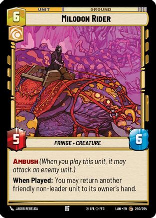 Milodon Rider (240/264) - A Lawless Time - A Lawless Time - Card Brawlers | Quebec | Canada |