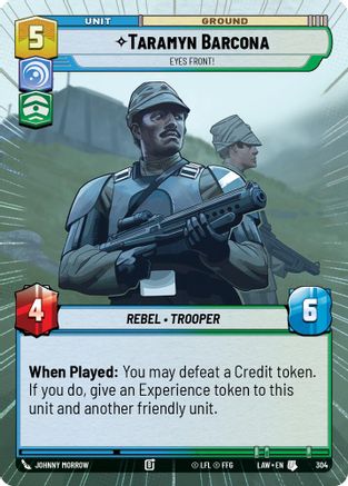 Taramyn Barcona - Eyes Front! (Hyperspace) (304) - A Lawless Time - A Lawless Time - Card Brawlers | Quebec | Canada |