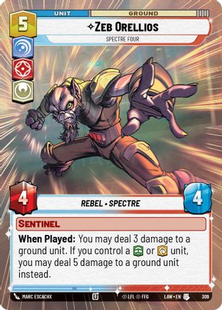 Zeb Orellios - Spectre Four (Hyperspace) (309) - A Lawless Time - A Lawless Time - Card Brawlers | Quebec | Canada |
