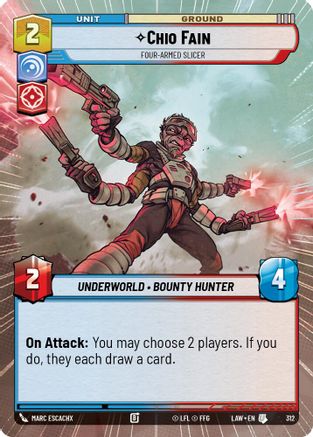 Chio Fain - Four-Armed Slicer (Hyperspace) (312) - A Lawless Time - A Lawless Time - Card Brawlers | Quebec | Canada |