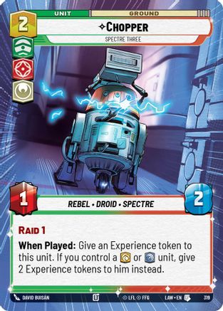 Chopper - Spectre Three (Hyperspace) (319) - A Lawless Time - A Lawless Time - Card Brawlers | Quebec | Canada |