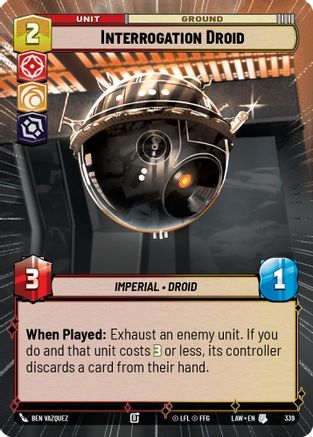 Interrogation Droid (Hyperspace) (339) - A Lawless Time - A Lawless Time - Card Brawlers | Quebec | Canada |