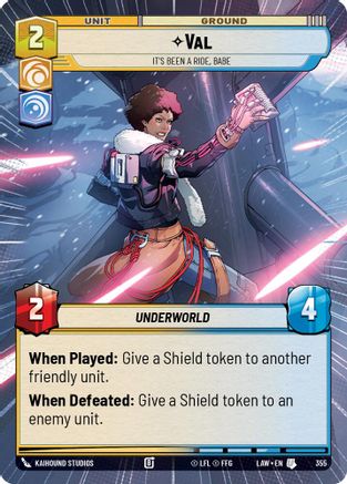 Val - It's Been a Ride, Babe (Hyperspace) (355) - A Lawless Time - A Lawless Time - Card Brawlers | Quebec | Canada |