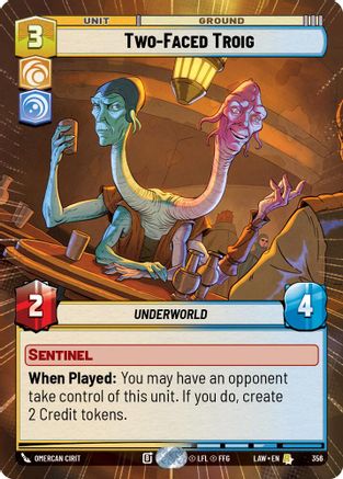 Two-Faced Troig (Hyperspace) (356) - A Lawless Time - A Lawless Time - Card Brawlers | Quebec | Canada |