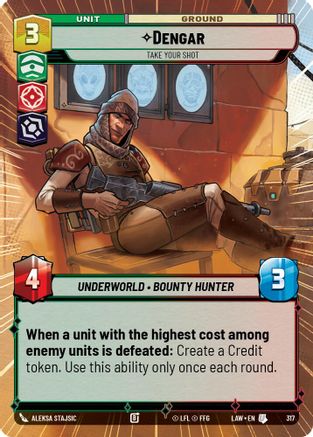 Dengar - Take Your Shot (Hyperspace) (370) - A Lawless Time - A Lawless Time - Card Brawlers | Quebec | Canada |