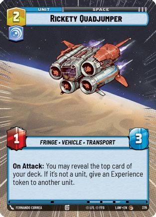 Rickety Quadjumper (Hyperspace) (379) - A Lawless Time - A Lawless Time - Card Brawlers | Quebec | Canada |