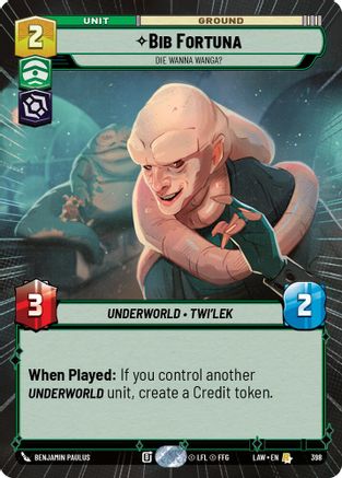 Bib Fortuna - Die Wanna Wanga? (Hyperspace) (398) - A Lawless Time - A Lawless Time - Card Brawlers | Quebec | Canada |