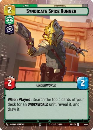 Syndicate Spice Runner (Hyperspace) (400) - A Lawless Time - A Lawless Time - Card Brawlers | Quebec | Canada |