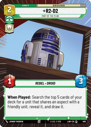 R2-D2 - Part of the Plan (Hyperspace) (409) - A Lawless Time - A Lawless Time - Card Brawlers | Quebec | Canada |