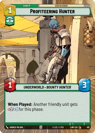 Profiteering Hunter (Hyperspace) (415) - A Lawless Time - A Lawless Time - Card Brawlers | Quebec | Canada |