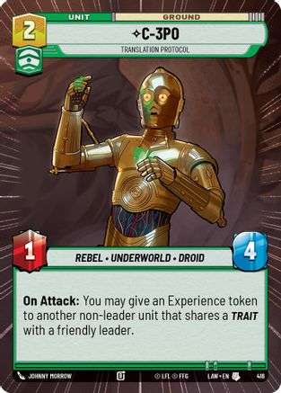 C-3PO - Translation Protocol (Hyperspace) (416) - A Lawless Time - A Lawless Time - Card Brawlers | Quebec | Canada |